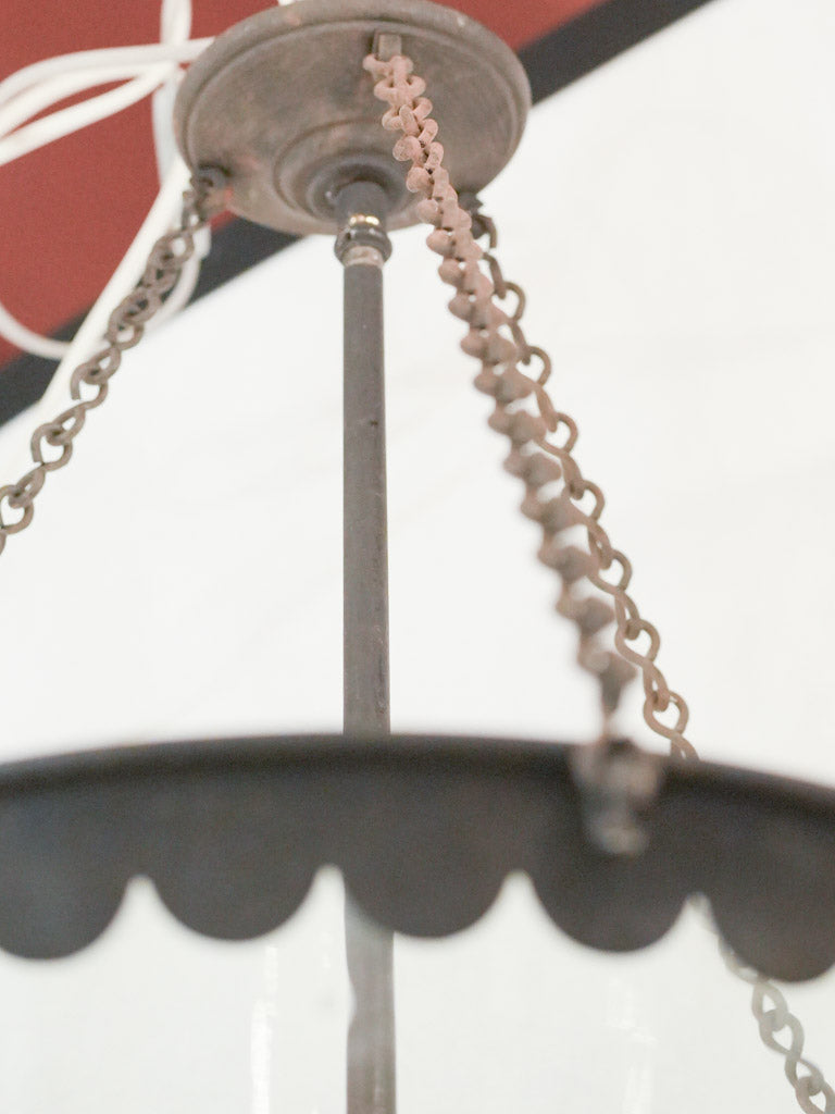 Unique early 20th century iron chandelier
