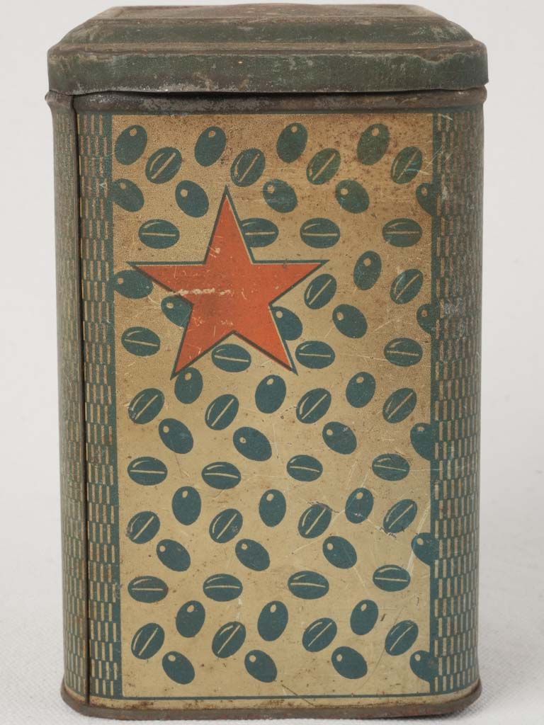 Charming red and blue tin