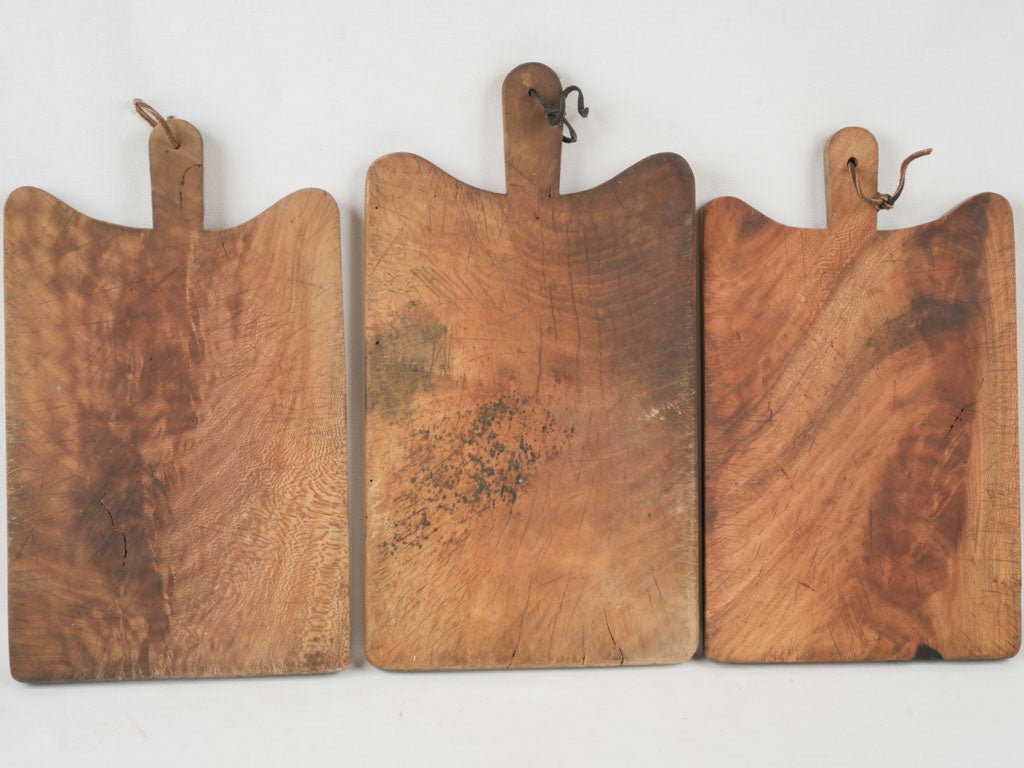 Traditional antique French wooden cutting boards