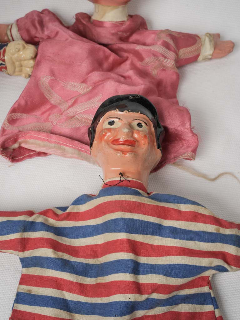 Authentic antique puppet display