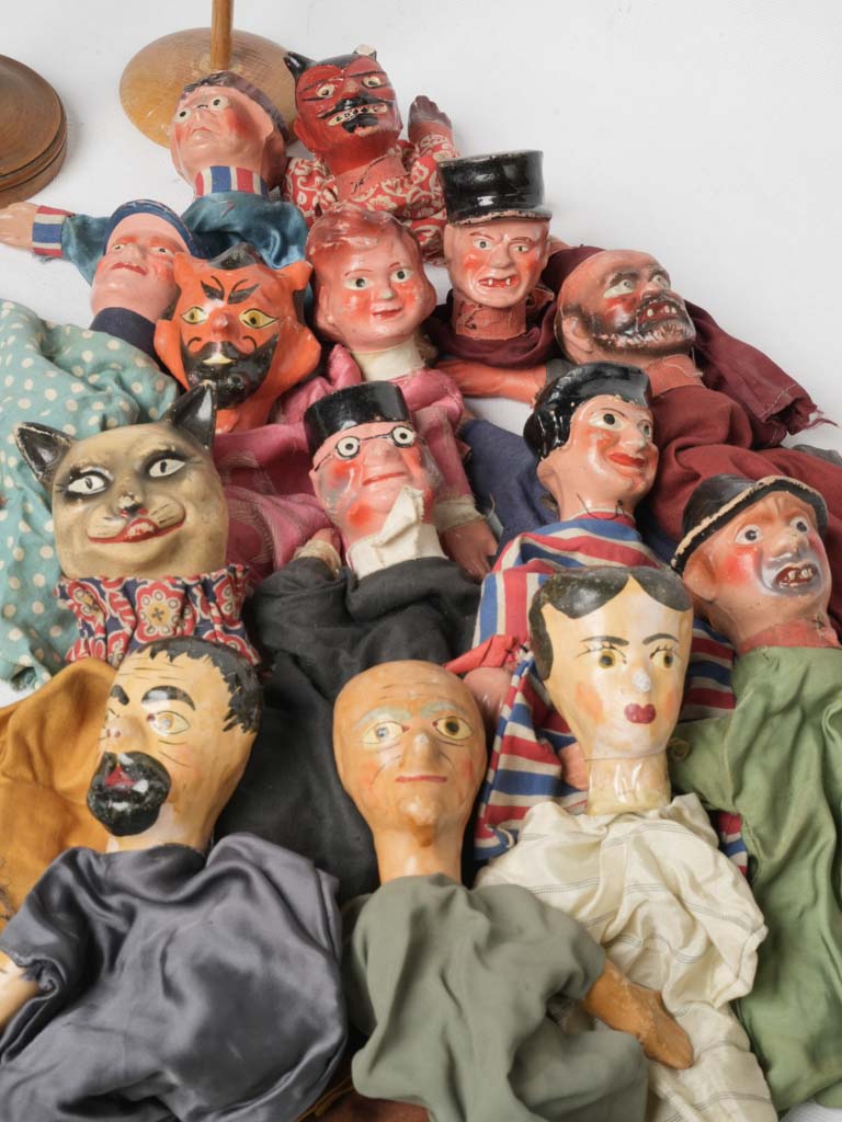 Collector’s antique French puppet collection