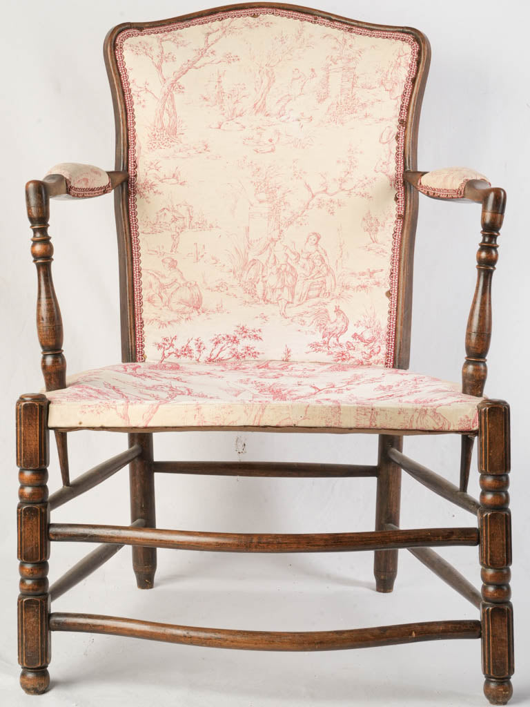 Antique French walnut chair