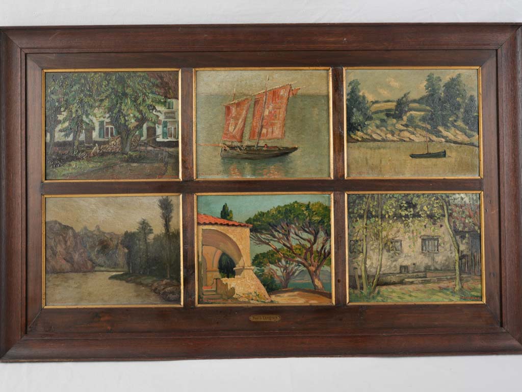 Old-world charm decorative hexaptych