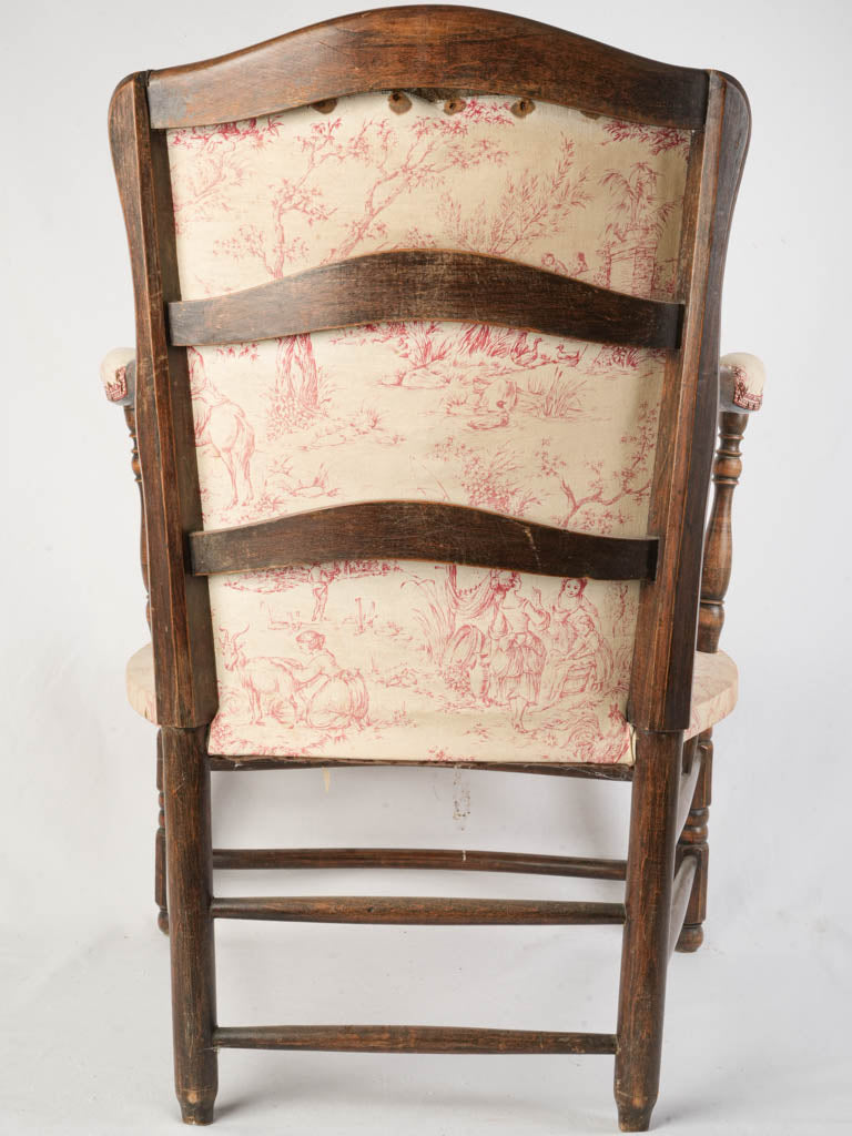 Slender open-arm vintage chair