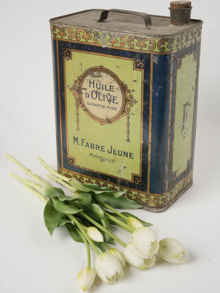 Vintage French decorative tin container