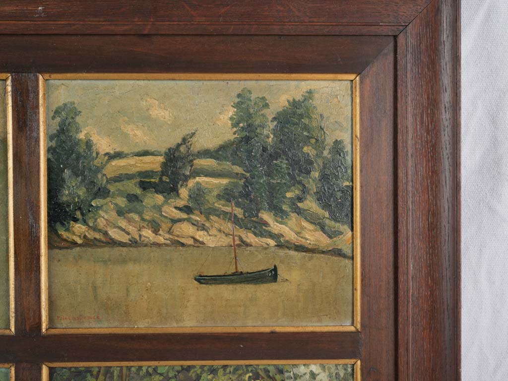 Rustic harmonious colored landscape panel