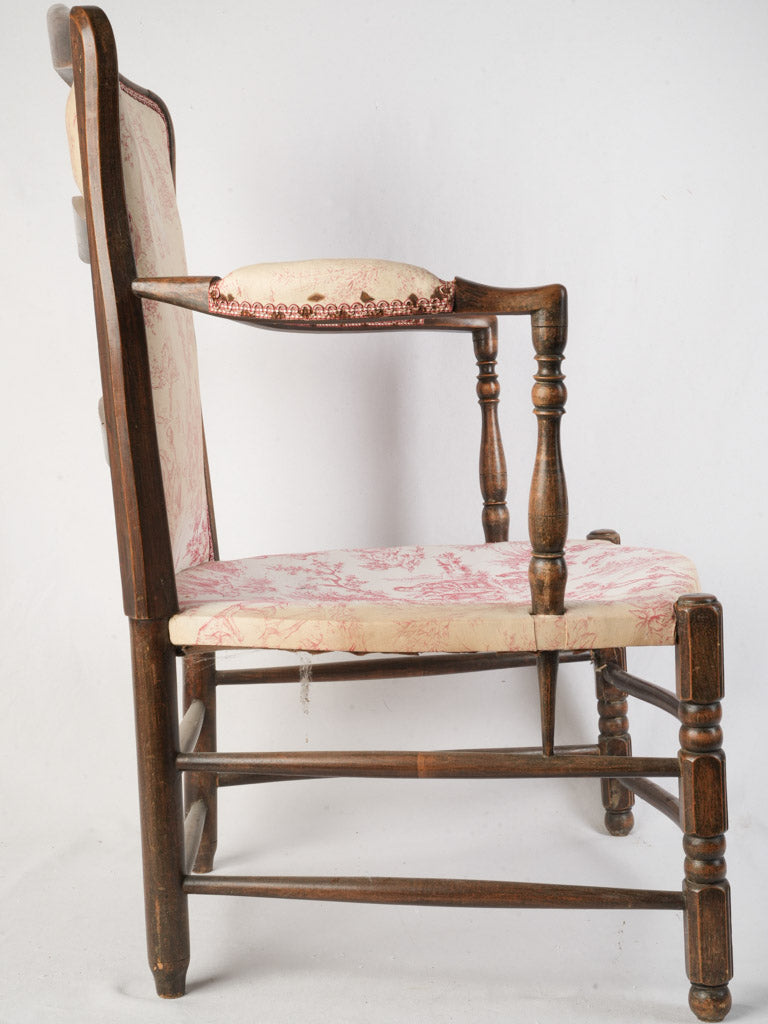 Subtle arched-back French chair