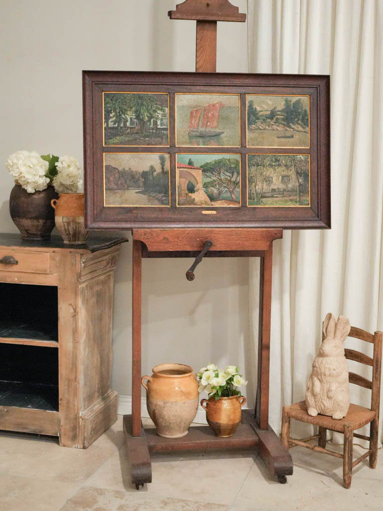 Antique French countryside tableau