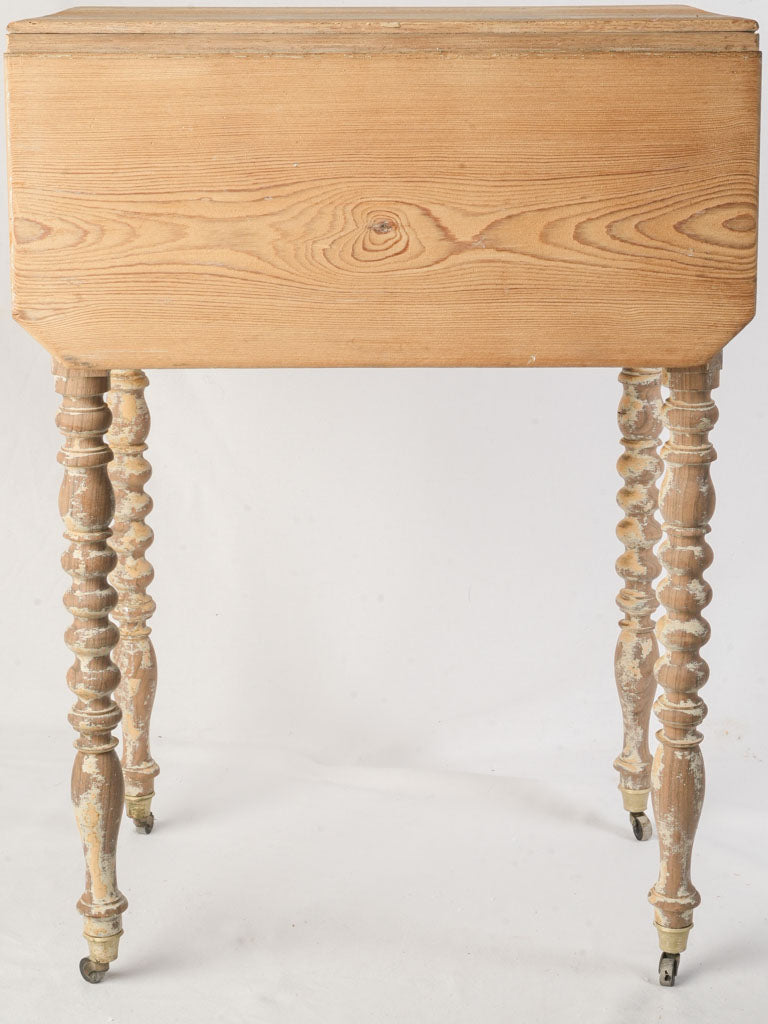 Timeworn patina antique bedside cabinet
