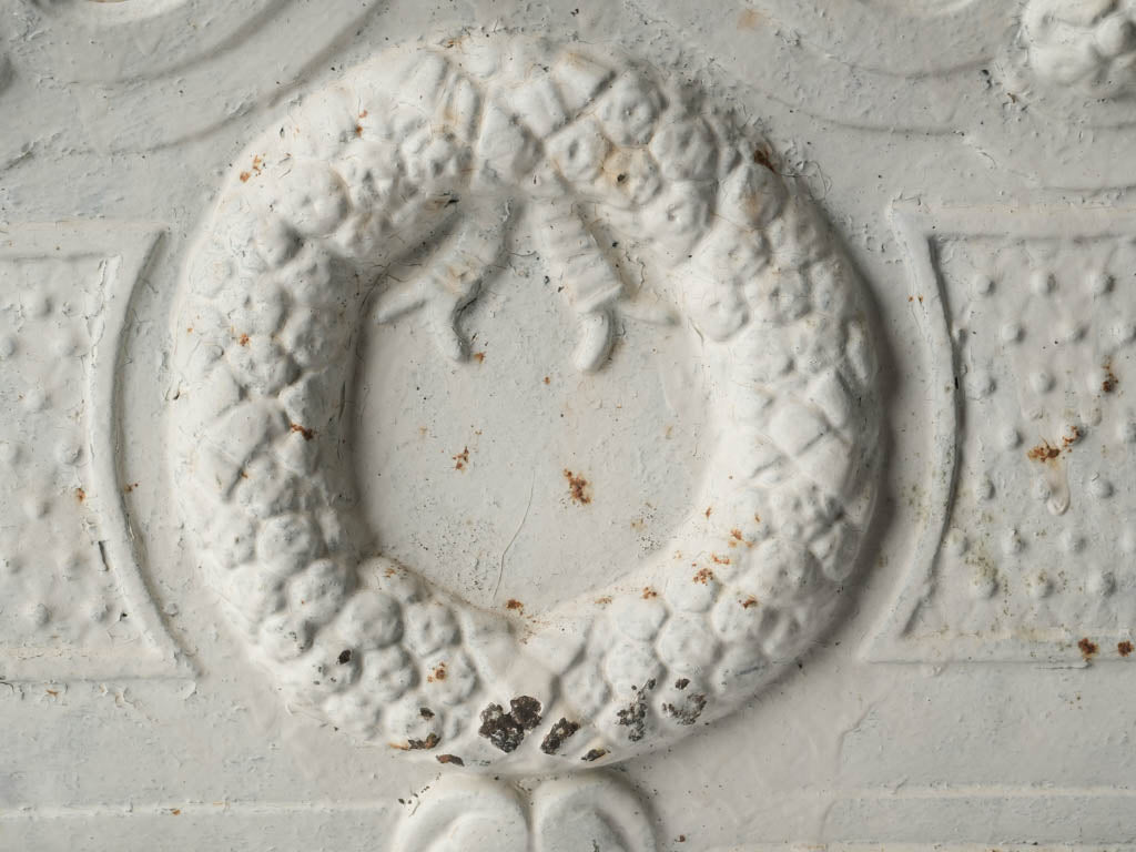 Pair of Cast Iron Jardinières in Soft White Paint c.1900 - 20¾"