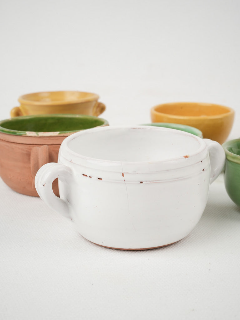 Colorful French country-style ceramic pots