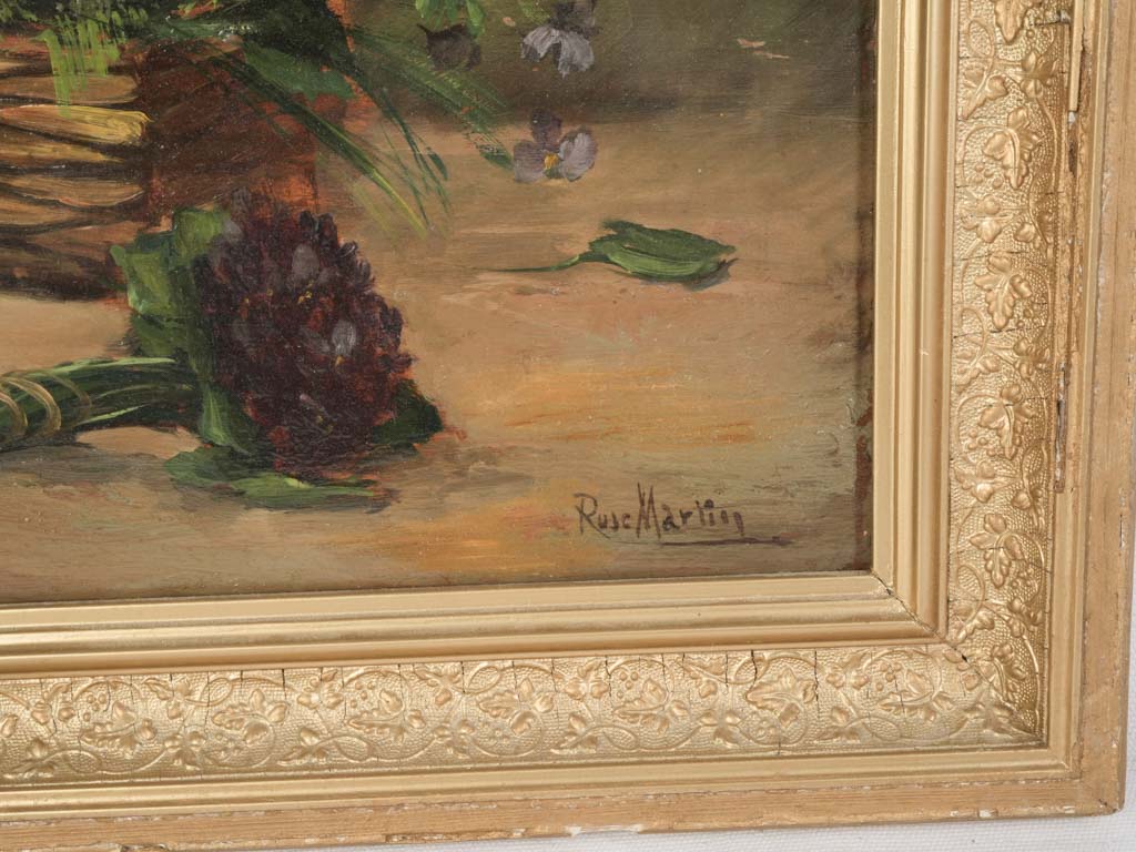 Historical mimosa floral painting