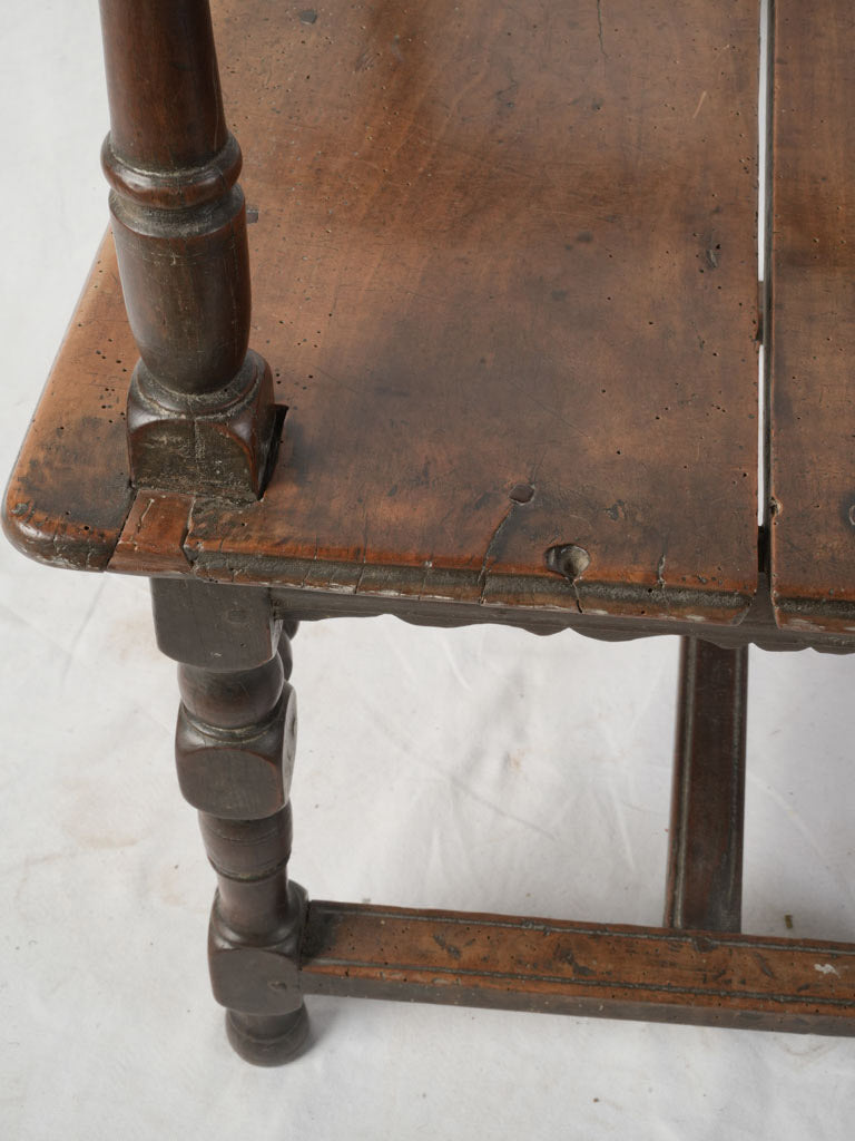 Heritage walnut armchair rustic finish