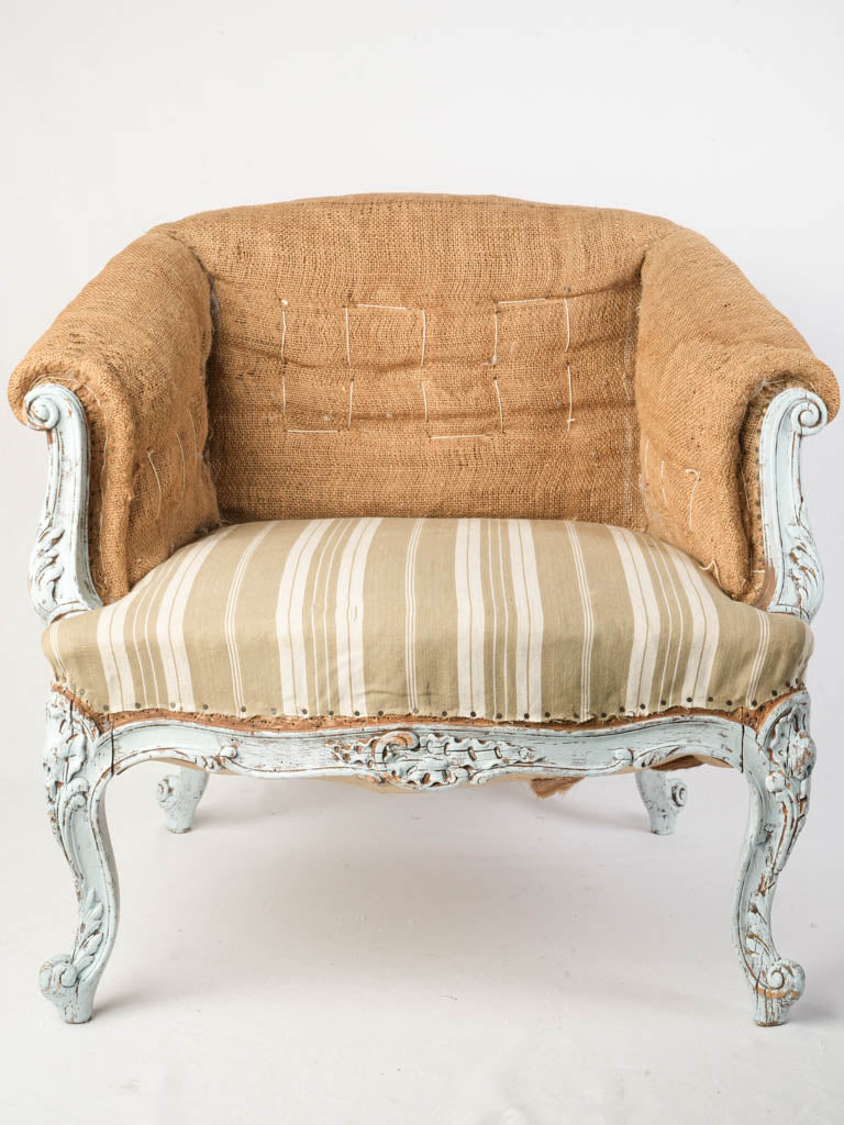 Charming Petite French Low Armchair in the Louis XV Style c. 1900 - 26¾"