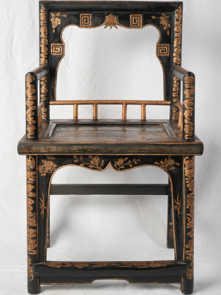 Decorative gilt Chinese chair