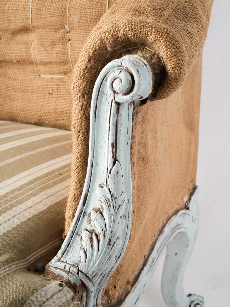 Charming Petite French Low Armchair in the Louis XV Style c. 1900 - 26¾"