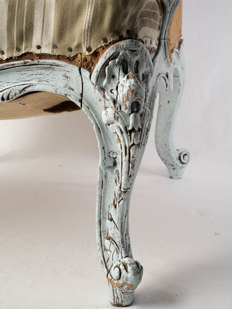 Charming Petite French Low Armchair in the Louis XV Style c. 1900 - 26¾"
