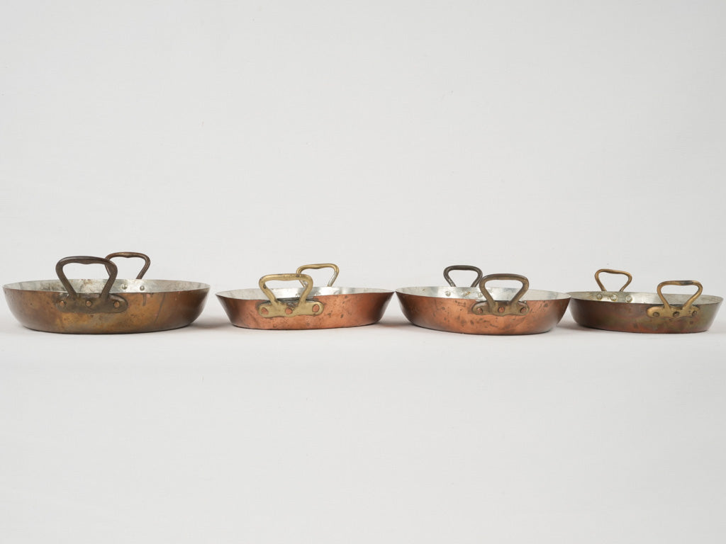 Classic French country copper pans