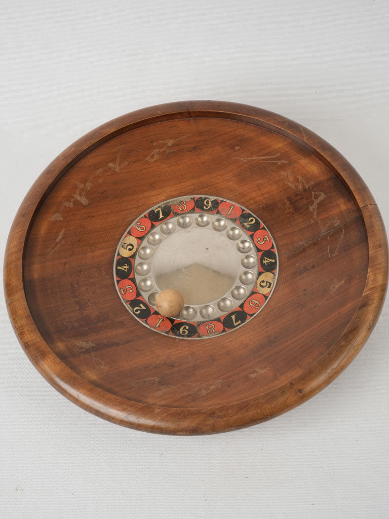 Vintage Salvaged Wooden Roulette Wheel
