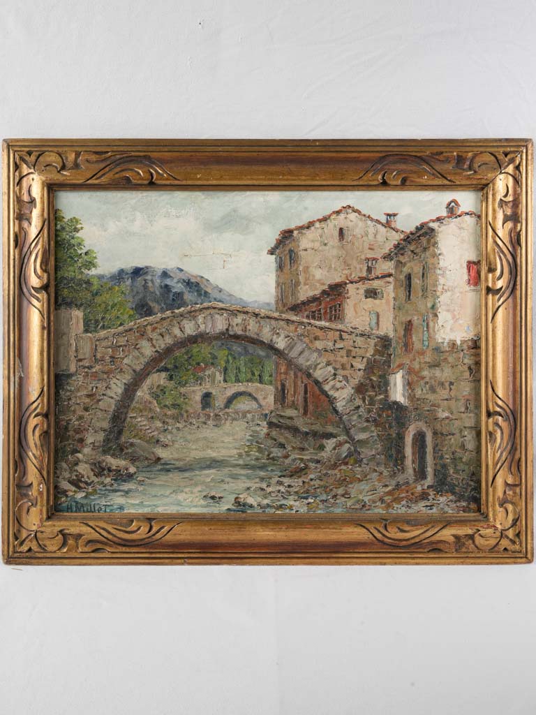 Textured Provençal landscape painting