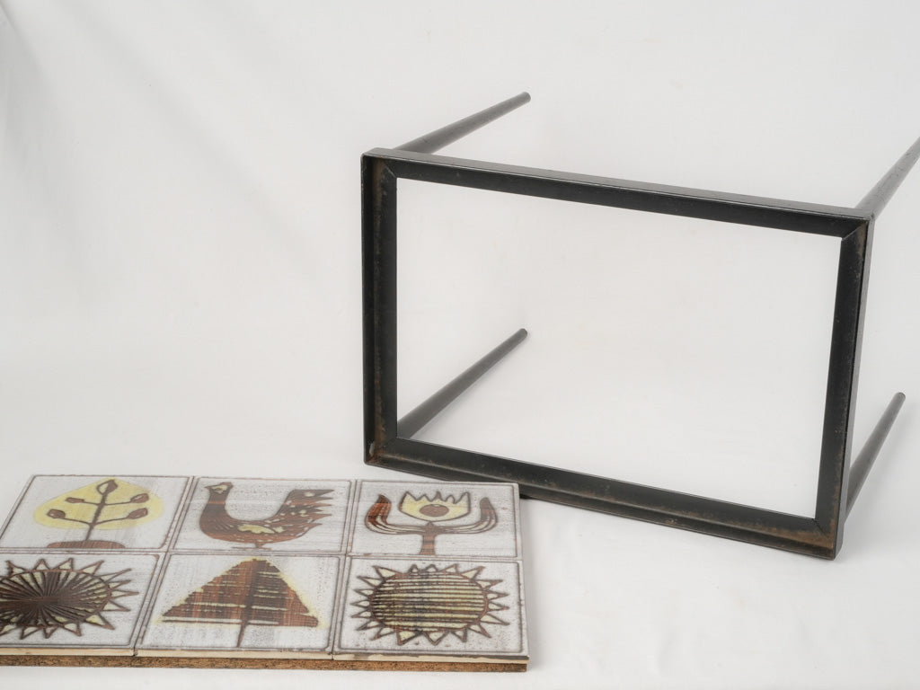 Modern sculptural tile table