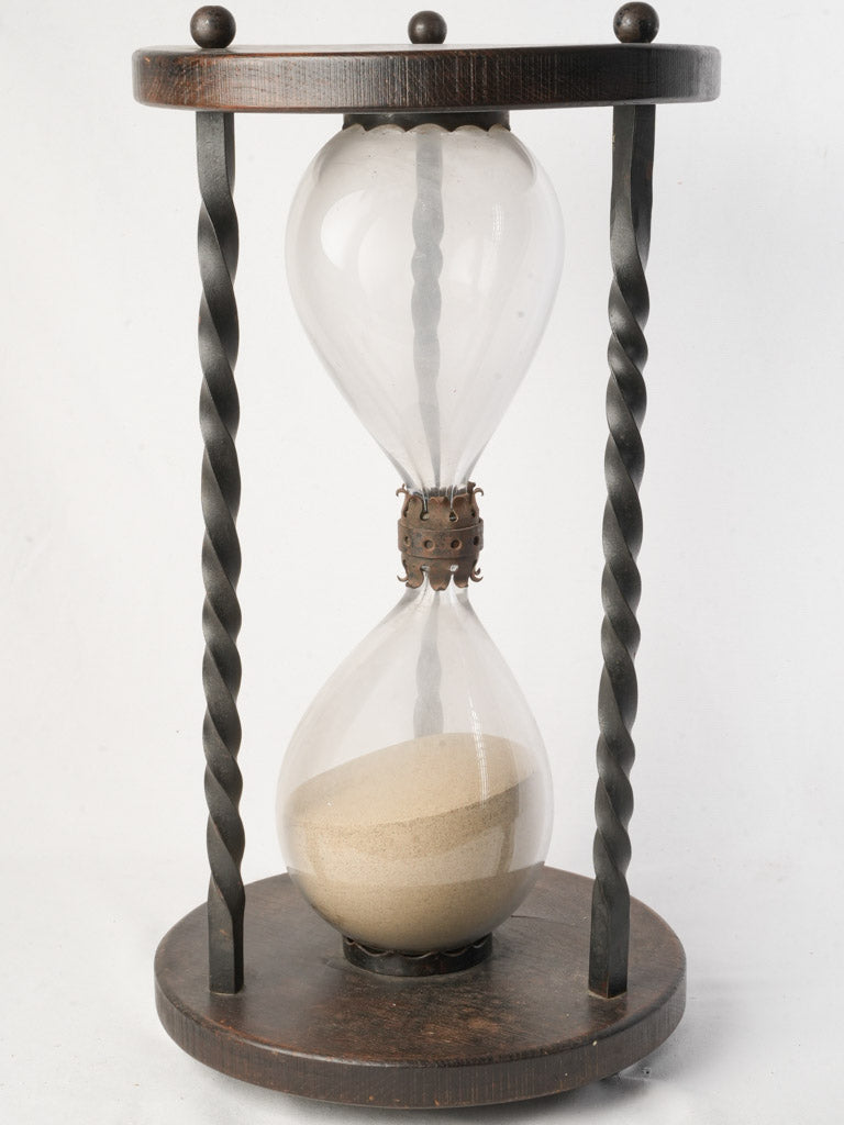 Vintage wrought-iron hourglass pedestal