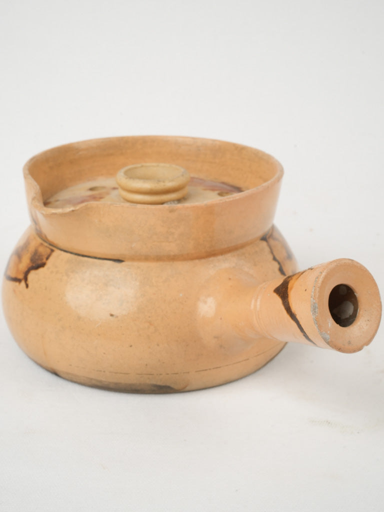 Charming vintage French terracotta milk guard