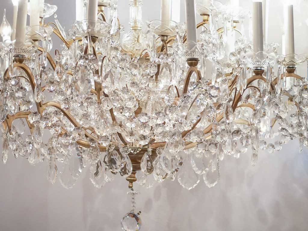 Graceful French crystal lighting centerpiece
