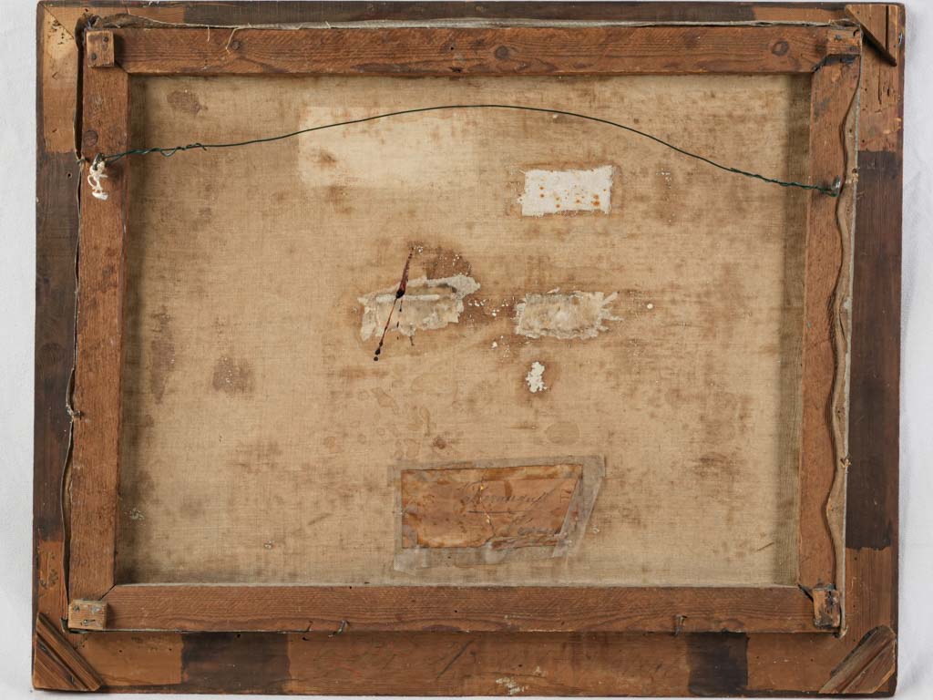 Rustic weathered-facade painting