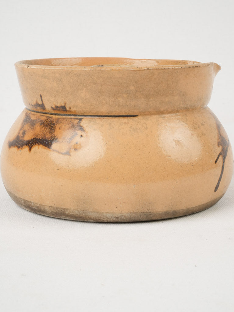 Rustic antique French terracotta milk guard