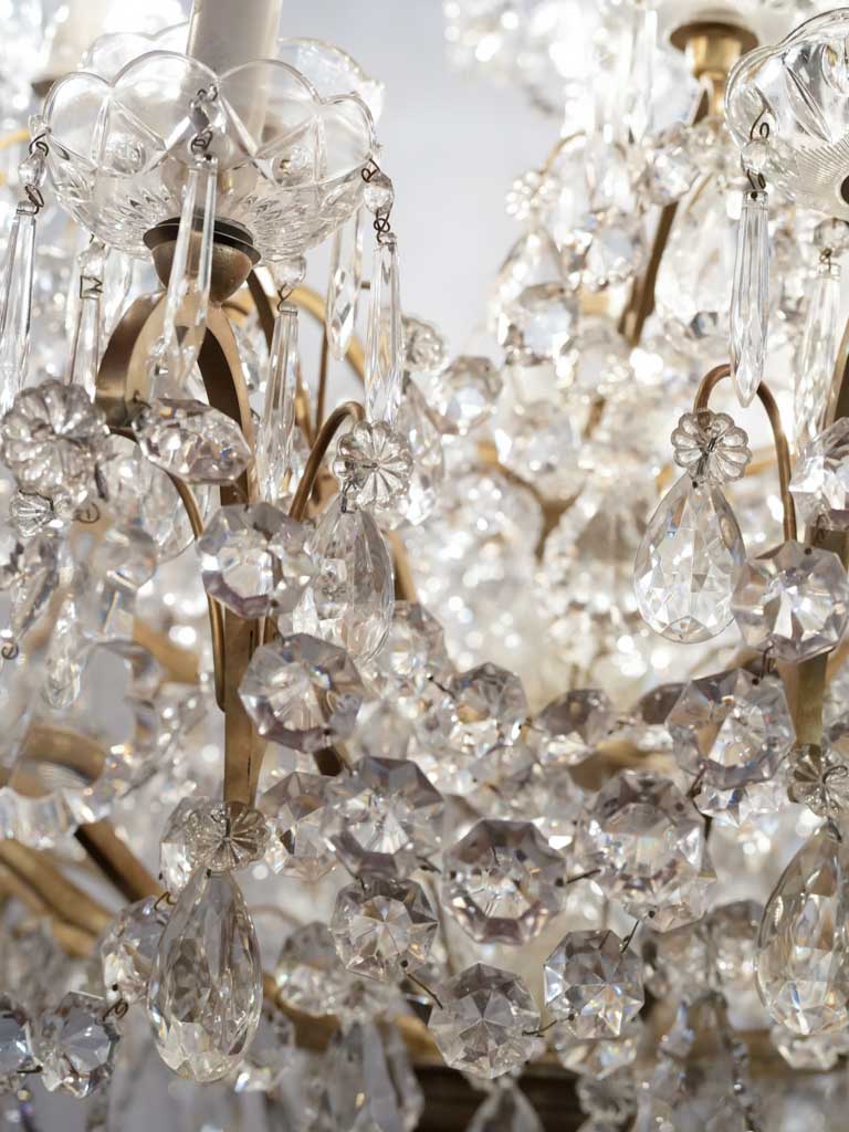 Opulent vintage crystal light feature