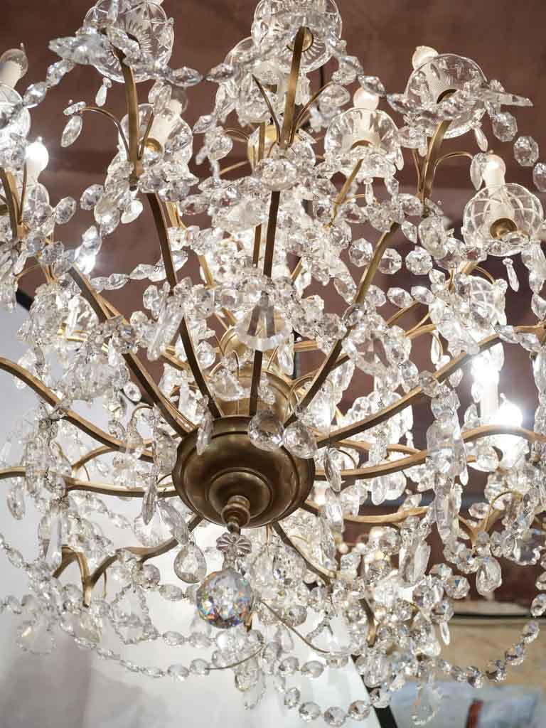 Vintage majestic 24-light crystal fixture