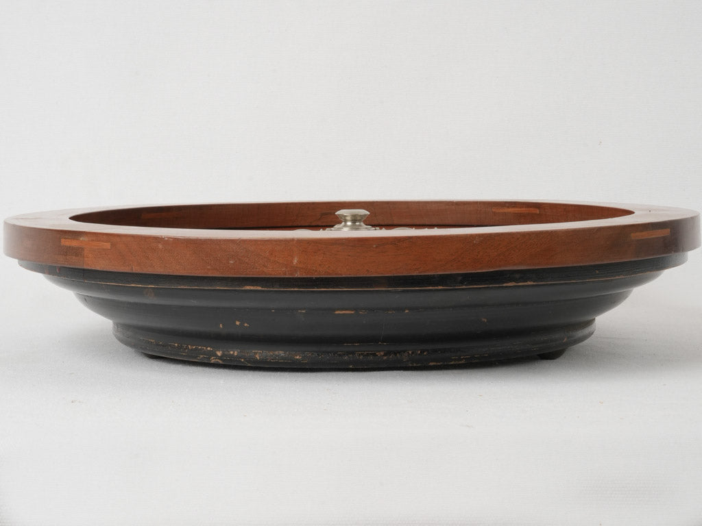 Classic, vintage, wooden roulette spin wheel