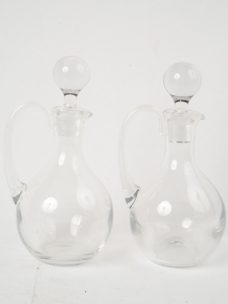 Refined clear glass stoppers