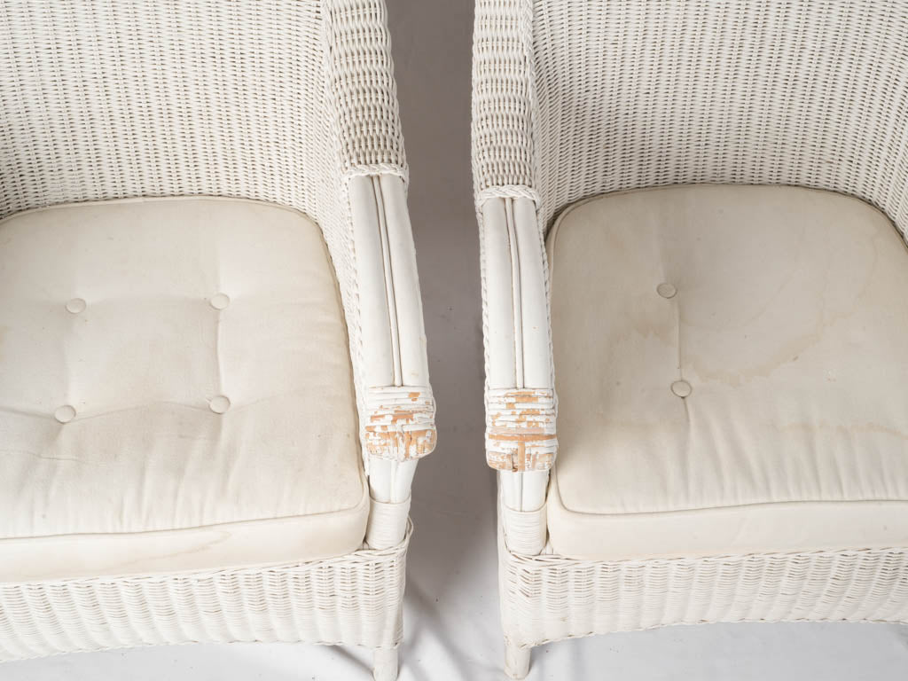 Well-crafted rattan lounge chairs