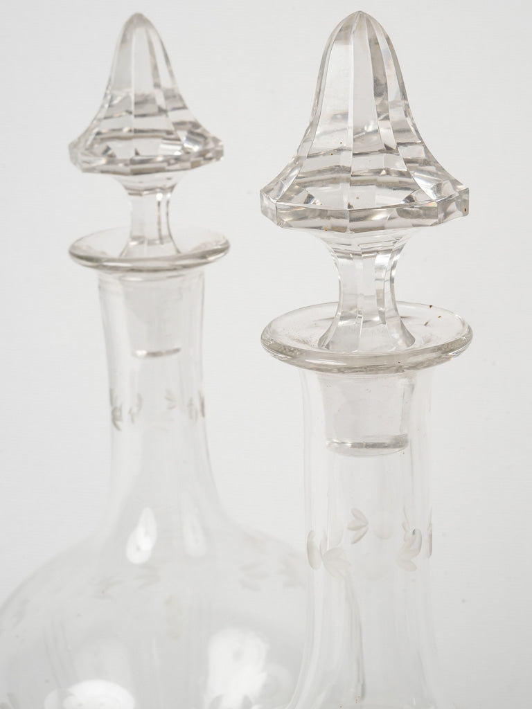 Timeless mid-century crystal decanters