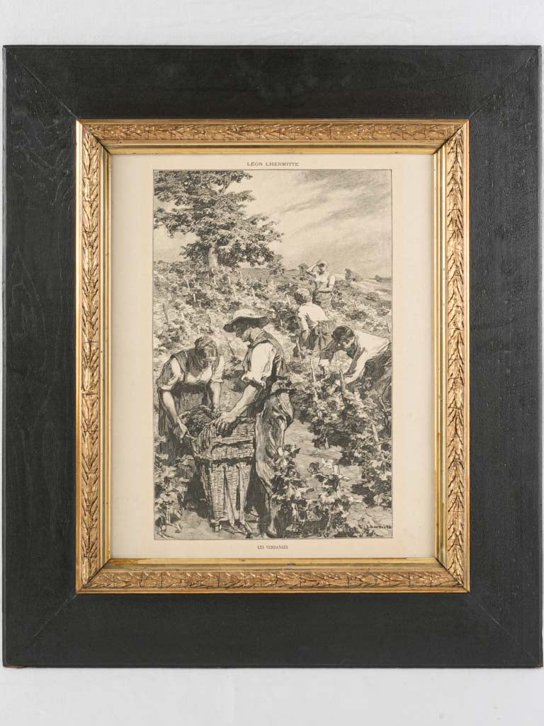 Antique French engraving artwork