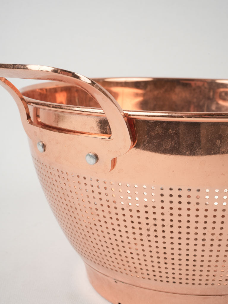 Rustic, European, Copper Colander