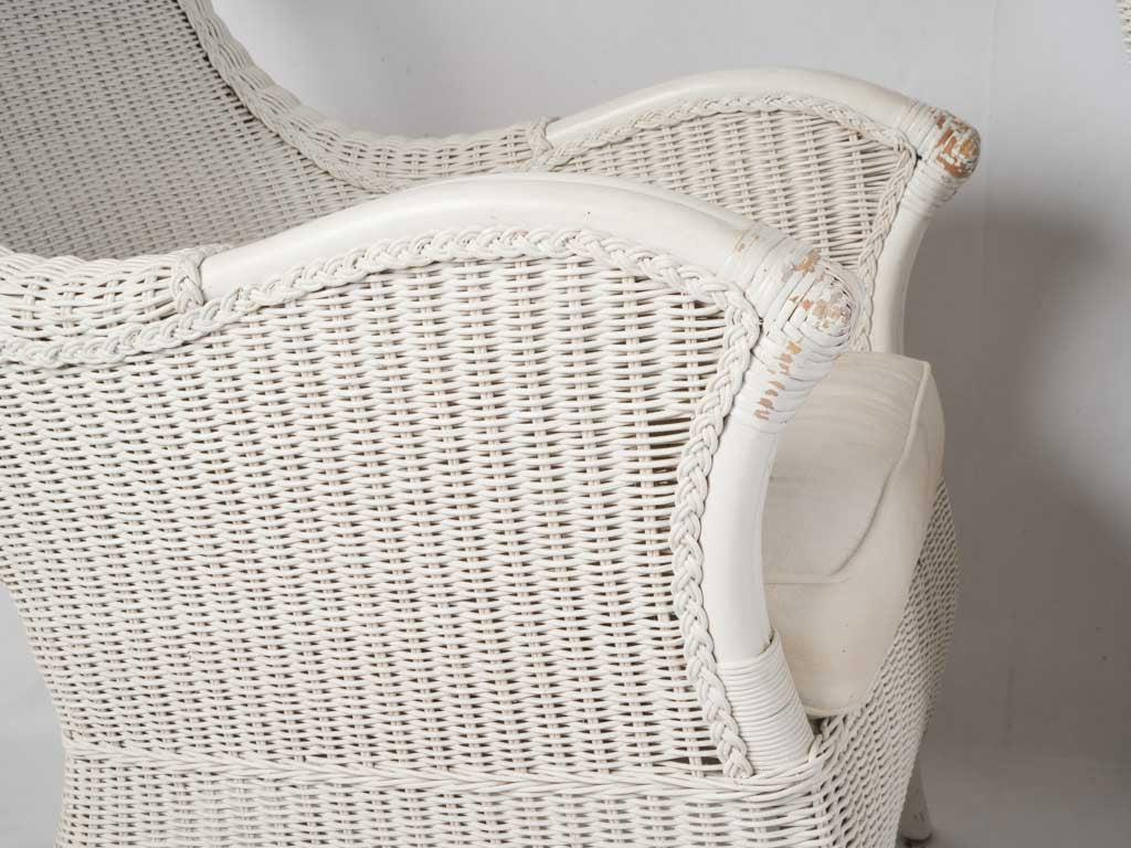 Charming coastal rattan armchairs