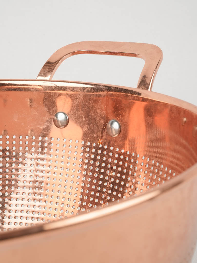 Unique, Patina-Finished, Copper Strainer