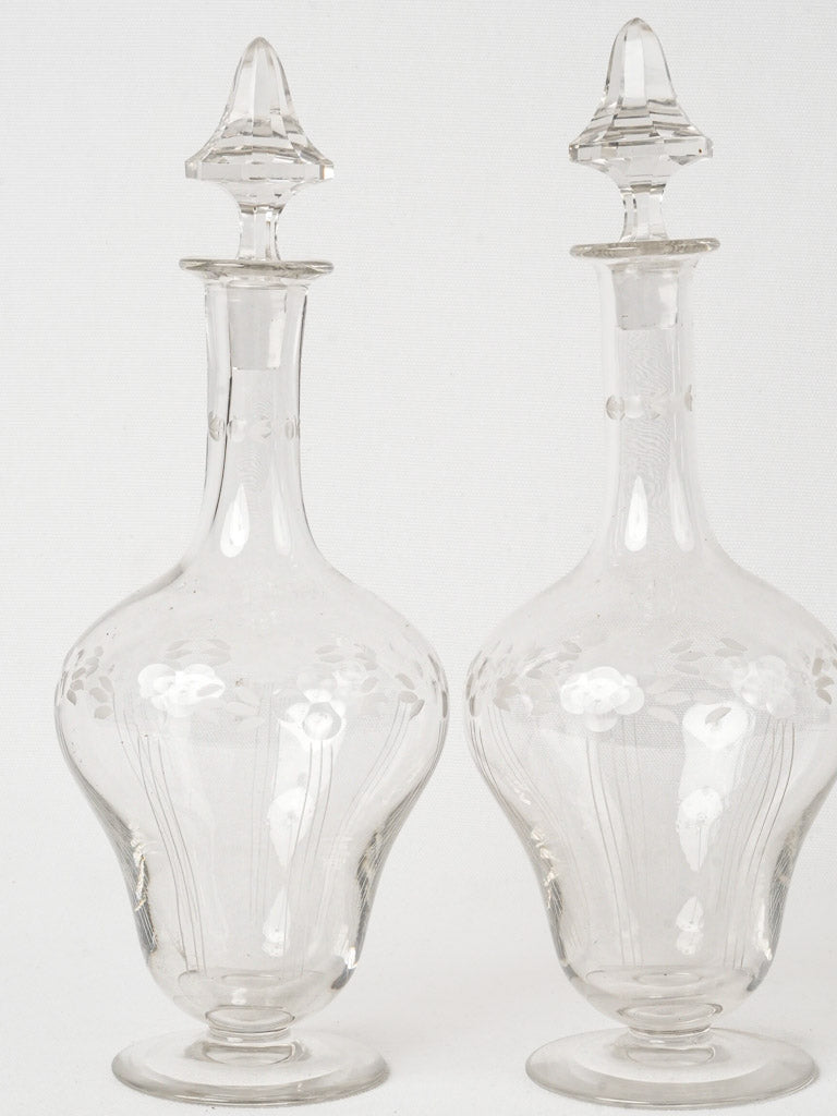 Classic 1950s pair of carafes