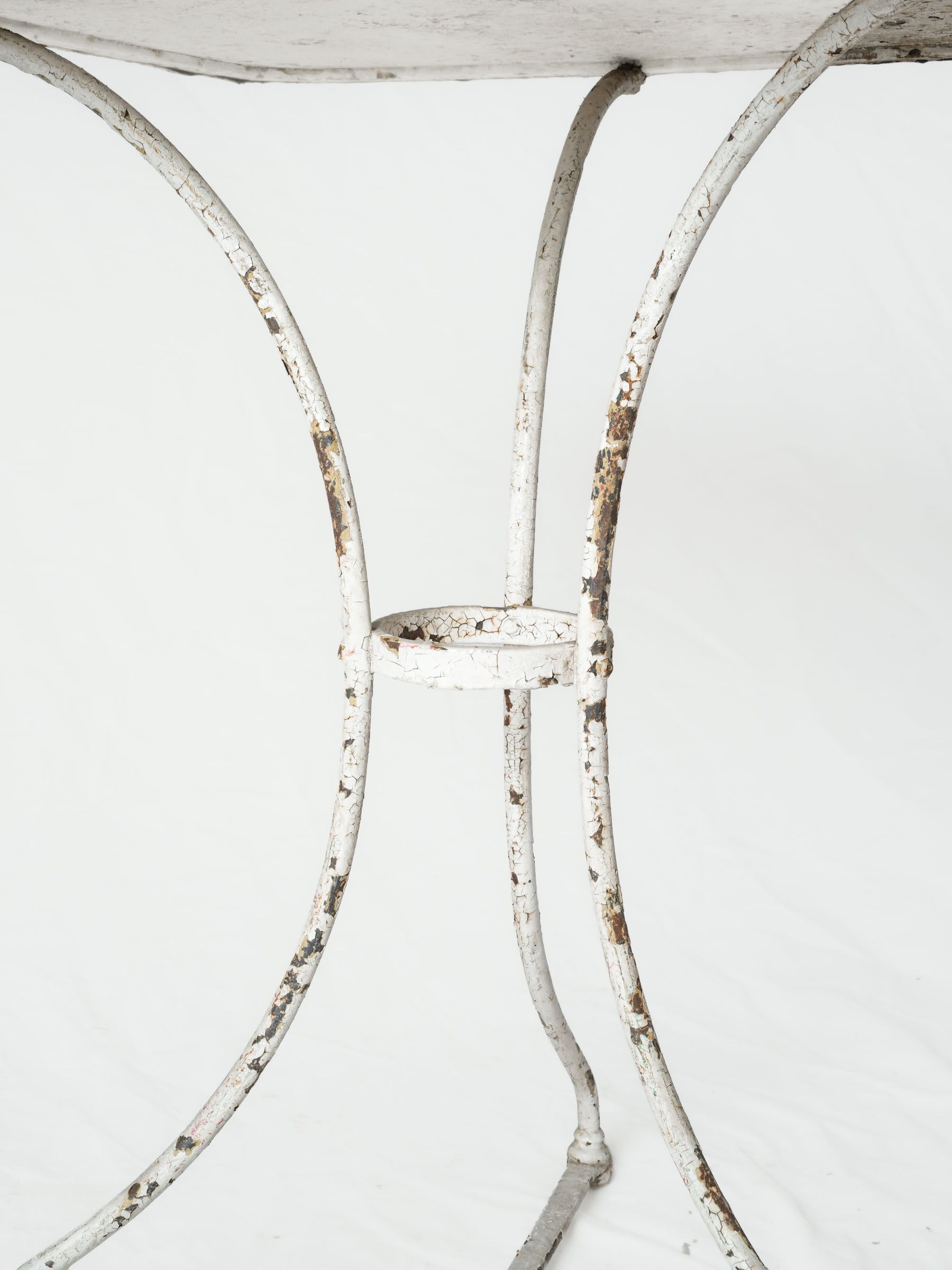 Pair of Mid-20th-Century French White-Painted Iron Garden Tables - 27½" x 21¼"
