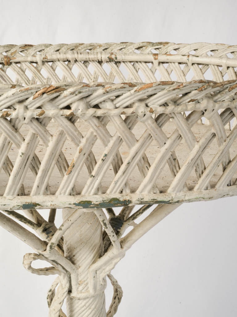 Romantic Napoléon III Painted Wicker Plant Stand c. 1880 - 33½"