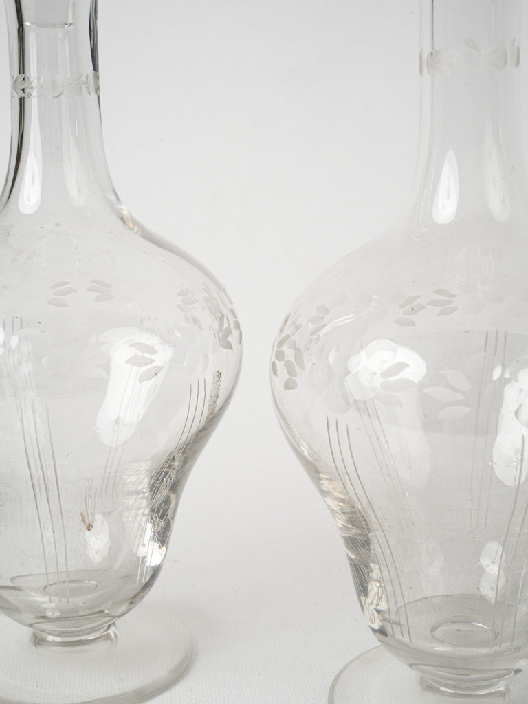 Exquisite 1950s French carafes
