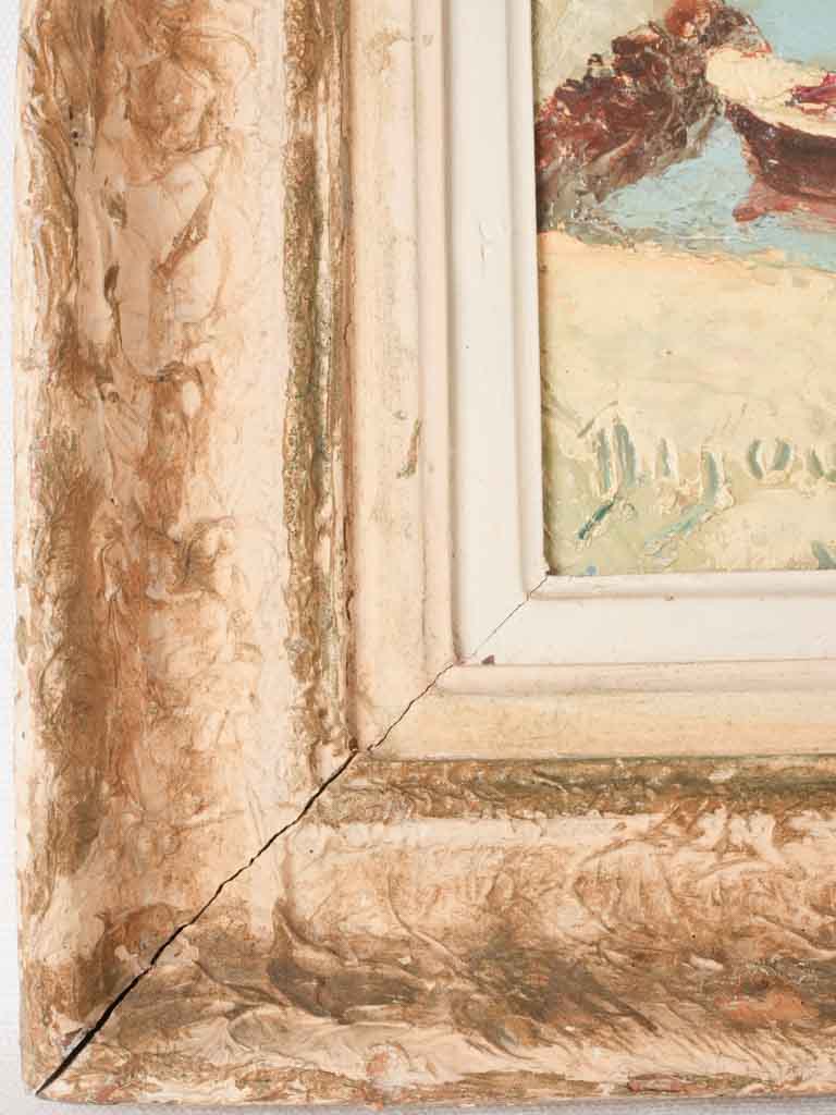 Time-worn stucco-finished French art