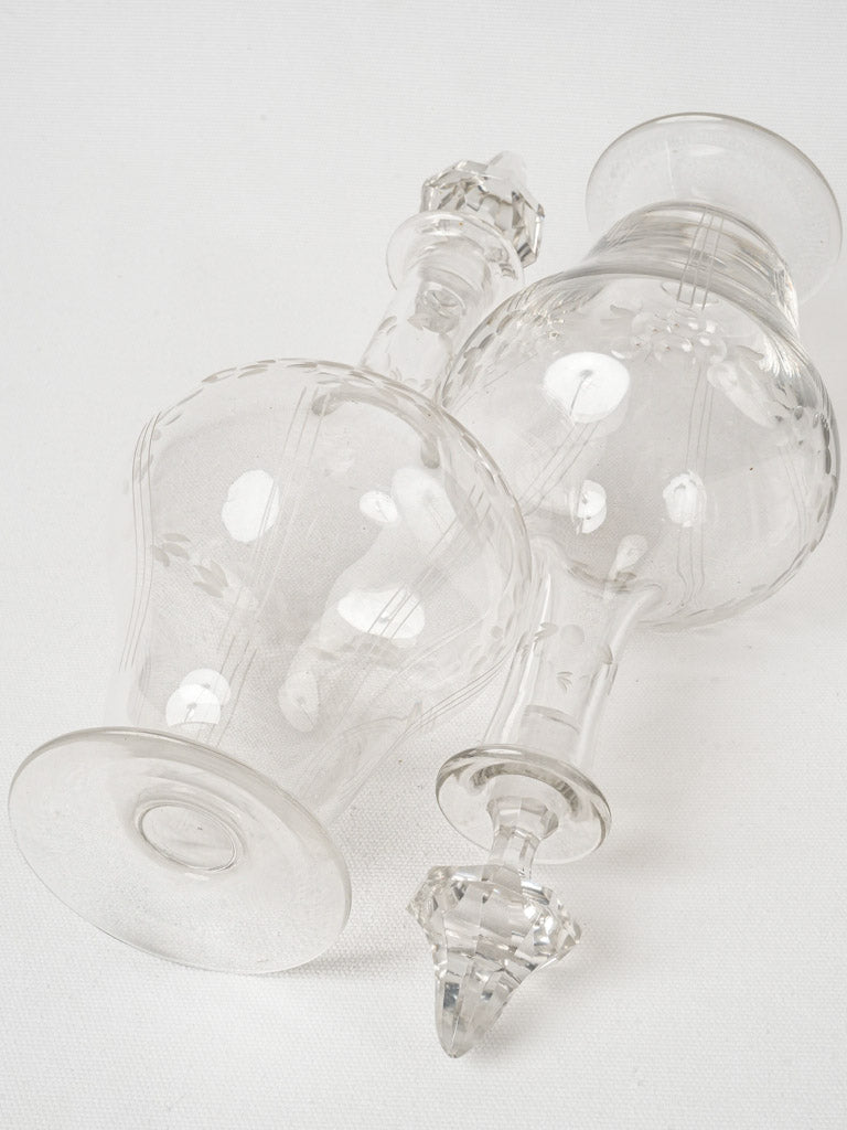 Sophisticated French glass decanters