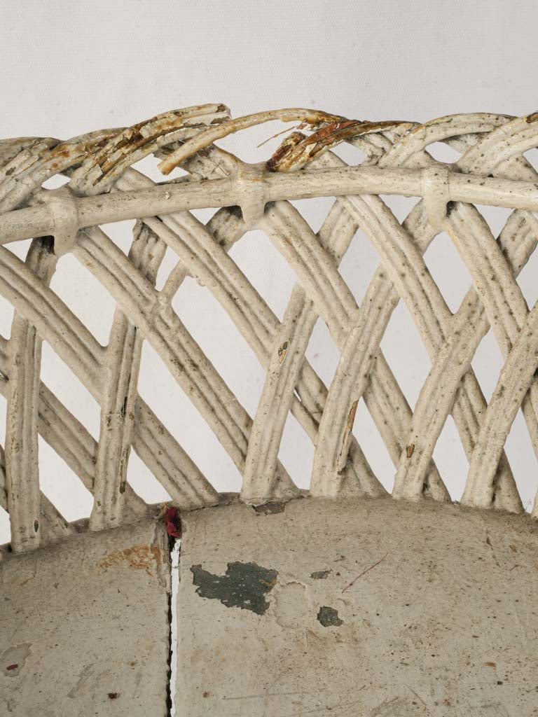 Romantic Napoléon III Painted Wicker Plant Stand c. 1880 - 33½"