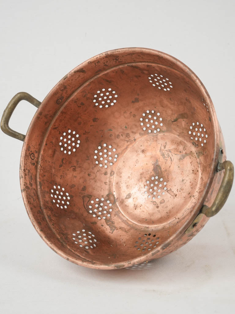 Elegant Aged Copper Strainer