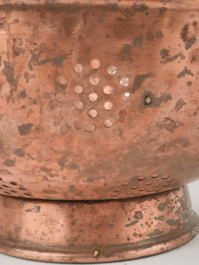 Functional Antique Copper Colander