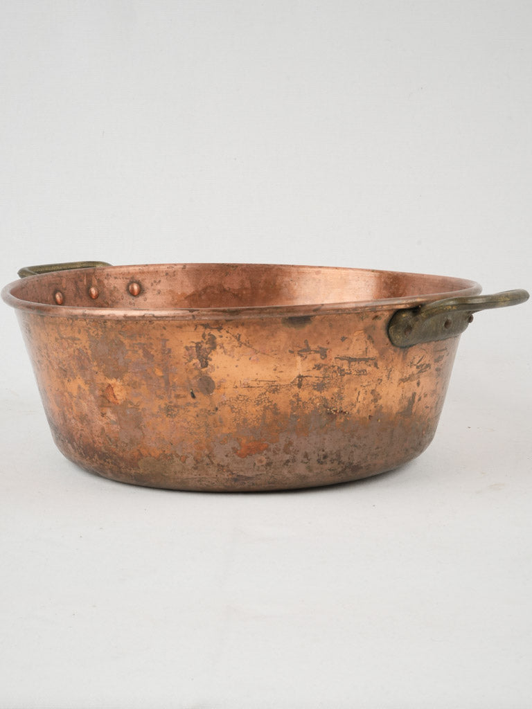 Vintage deep copper jam pot